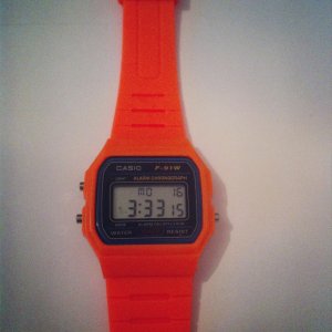 CLASSIC RETRO F-91W ORANGE NEW