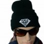 Black Bboy Diamond Hip-Hop Bobble Beanie Hats Men Women Ski Knit Wool Caps Kpop