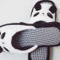 Cute Panda White/Black Animal Plush Cotton Indoor Toe Slippers Shoes Soft Adorable