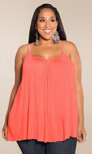 Plus Size 2x - Coral Cami Top Blouse