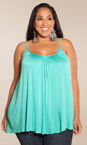 Plus Size 1x - Mint Green Cami Top Blouse