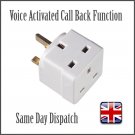 Voice Activated Wireless GSM Spy Bug SIM Mains Adapter Plug Surveillance Adaptor