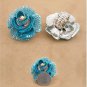 Dazzling Blue Flower Stretch Ring