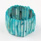 Blue Dyed Orange Shell Bracelet