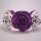 Purple Flower Stretch Bracelet