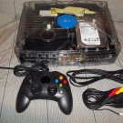3tb Modded Xbox Game System w/ Clear Ghost Case LED's Cables 1 controller 3 tb CerBIOS