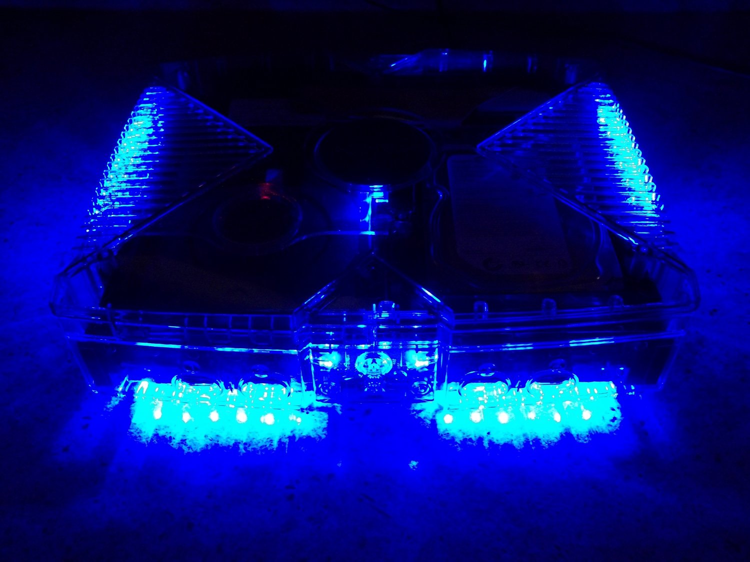 2tb Original Xbox System Custom Clear GhostCase with Blue LEDS