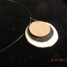 Circle leather necklace