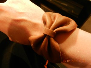 Leather bow cuff