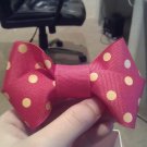 Pink with yellow dots!