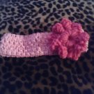 Pink Flower baby headband