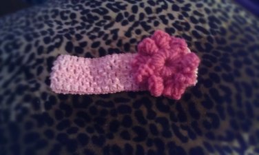 Pink Flower baby headband