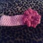 Pink Flower baby headband