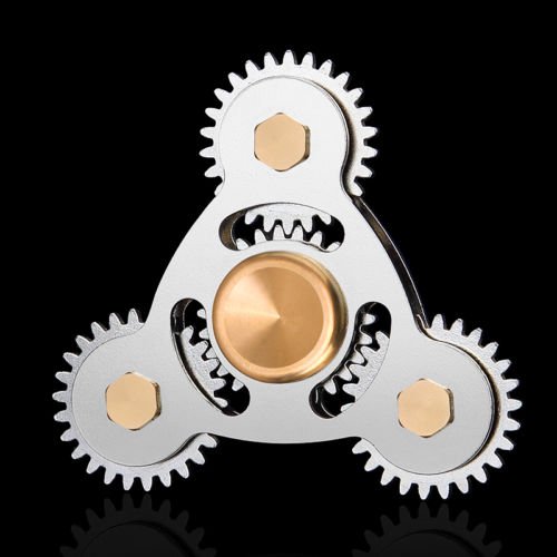 Hand Spinner Four Gear Teeth Fidget Spinner Linkage Metal EDC Torqbar Toy Adult