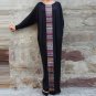 Chic Women Batwing Long Sleeve Crew Neck Maxi Long Loose Dress Abaya Plus Size