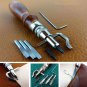 4mm Leather Craft Tool Hole Punches Lacing Stitching 1/2/4/6 Prong Punch Tool