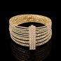 2017 New Fashion 18K Gold Plated Crystal Amazing Women's Adjustable Bracelet
