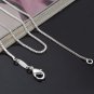 New 925 Sterling Silver 1.4mm Cute Box Chain Necklace Pendant Size 16-24 inch
