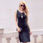 Womens Ladies Backless Sleeveless SunDress Summer Side Split Midi Bodycon Dress
