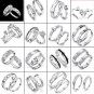 8mm Band Titanium Color Yellow Gold Plated Ring Inlay Men's Wedding Size 7 to10