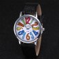 2017 New Fashion Simple Creative PU Leather Quartz Business Wrist Watch