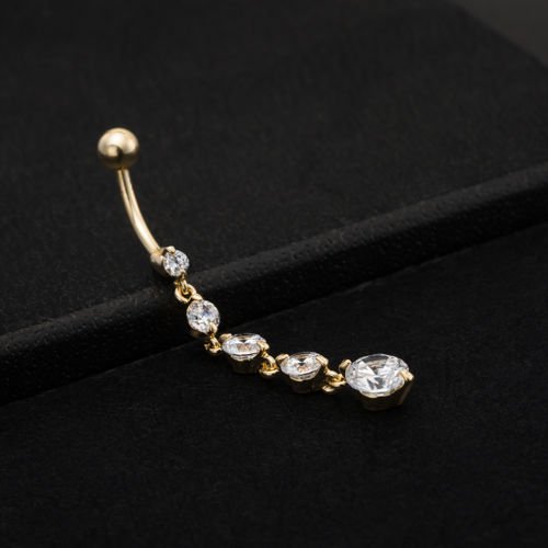 New Fashion Elegant Branches Belly Button Zircon Ring Pendant For Women Gilrs