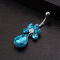 New Fashion Water Drop Hearts Belly Button Ring Pendant For Women Girls