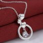 Best Womens 925 Silver Rhinestone Chain Pendant Necklace Jewelry D02