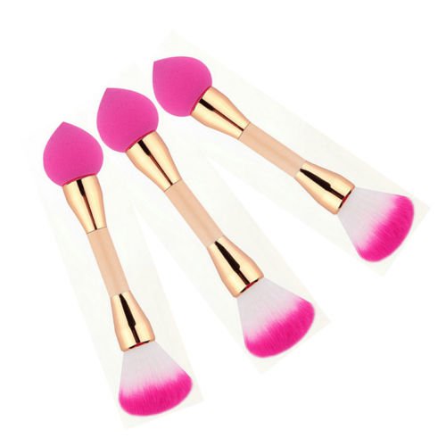 Double-Ended Angled EyeLiner/Flat EyeLiner' Brush gel eyeliner Eco Bamboo Handle