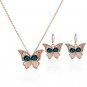 Hot Selling Women's Jewelry Sets Necklace Earrings Wave Pendant Silver Plated
