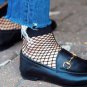 1 Pair Women Ruffle Fishnet Ankle High Sock Lady Lace Mesh Fish Net Short Socks