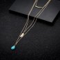 Rose Gold  Long Chain Lady's Jewelry Pendant Necklace Gift for Boys' Statement