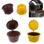 Refillable Reusable Coffee Capsules Pod Cup Brewers Refill Filter Yellow/Brown
