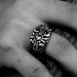 US 8 Men's Fashion Punk Stainless Steel Biker Moto Ring Wedding Band Skulk Style