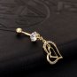 Hot Elegat Cute Animal Owl Body Jewellery Navel Belly Bar Button Ring Green