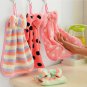 Hot Child Nursery Hand Towel Soft Plush Cartoon Bow Hanging Wipe Bathing Towel