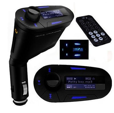 LCD Car Kit MP3 Bluetooth Player FM Transmitter Modulator SD MMC USB Remote