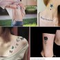 Black Metallic Flash Temporary Tattoos Stickers Temporary Body Art Tatoo