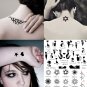 Black Metallic Flash Temporary Tattoos Stickers Temporary Body Art Tatoo