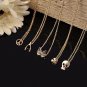 Women Fashion Gold plated & Hollow Filigree Round Charm Pendant Chain Necklace