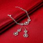 Fashion Women Wedding Jewelry Sets Bridal Heart Pendant Necklace Earrings Set