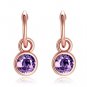 Fashion Women Silver Flower Plated Crystal Rhinestone Stud Earrings Hoop Jewelry