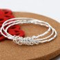 Women Girl Chic Pink Crystal Stone Chips Beaded Bracelet Bangle Fashion Jewelry