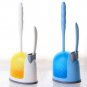 2PCS Home WC Bathroom Plastic Toilet Bowl Cleaning Brush Caddy Brush Holder Set