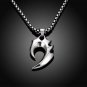 Unisex Silver Stainless Steel Chain Bib Necklace Pendant Link Jewelry Punk 4mm