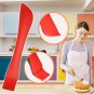 3 Tape Silicone Cooking Kitchen Tong Food BBQ Salad Bacon Steak Bread Clip Clamp
