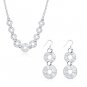 Hot Rhinestone Wedding Women butterfly Crystal Jewelry Set Necklace Pendant