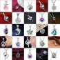 Fashion Round Crystal Charm Necklace Pendant Gift Fits For Women Lady Girl Party