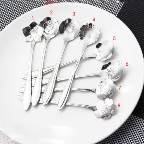 5 Pcs Creative Food Grade Stainless Steel Heart-shaped Fruit Fork