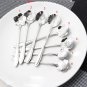 5 Pcs Creative Food Grade Stainless Steel Heart-shaped Fruit Fork